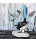 Bridget Farmer | Standing Bird Ornament | Superb Fairy Wren
